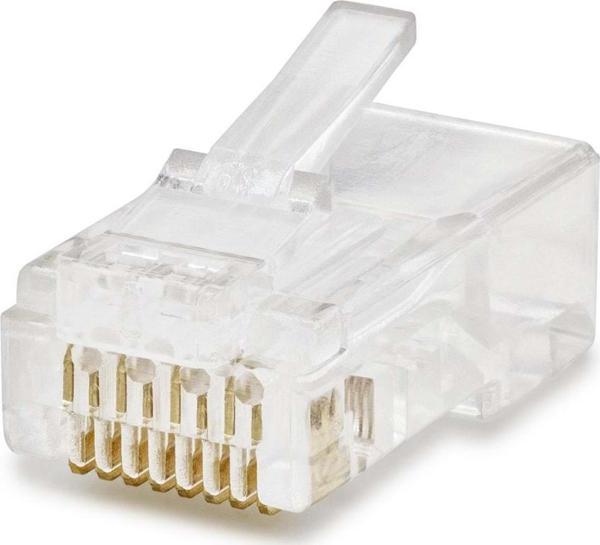 Cat6 Konnektör Rj45 100Lü Paket Şeffaf HDX5043 - Image 1