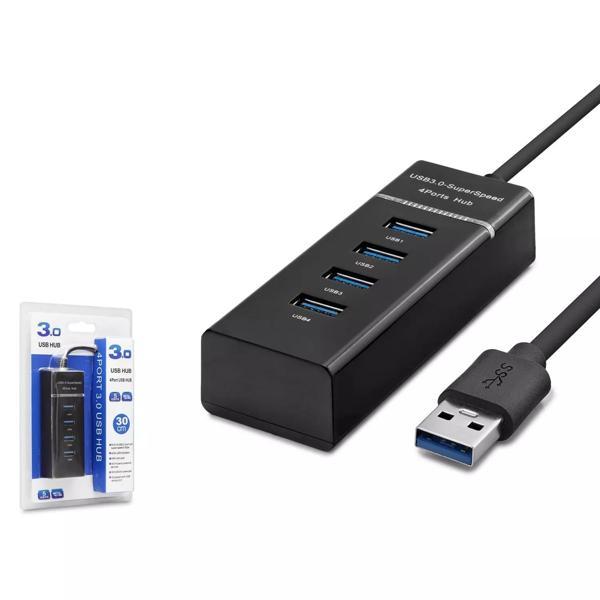 4 In 1 USB 3.0 Hub 30 Cm HDX7017 - Image 1