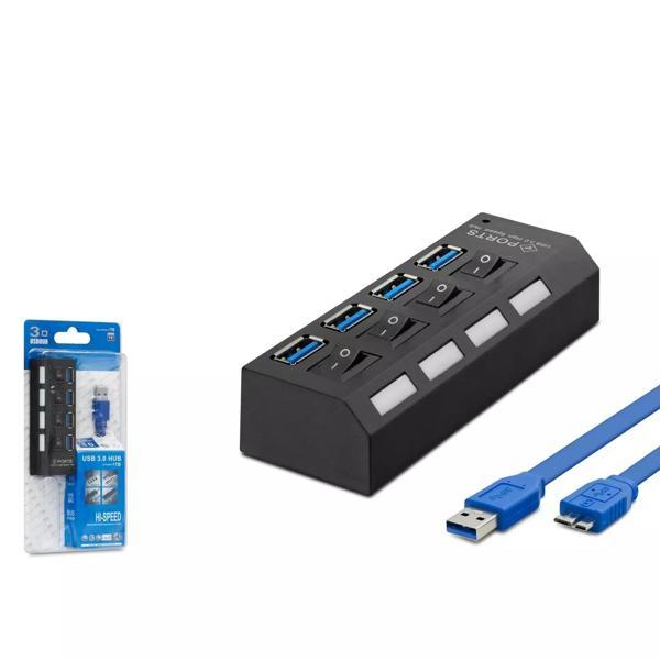 4 IN 1 USB 3.0 Hub 50 CM HDX7023 - Image 1