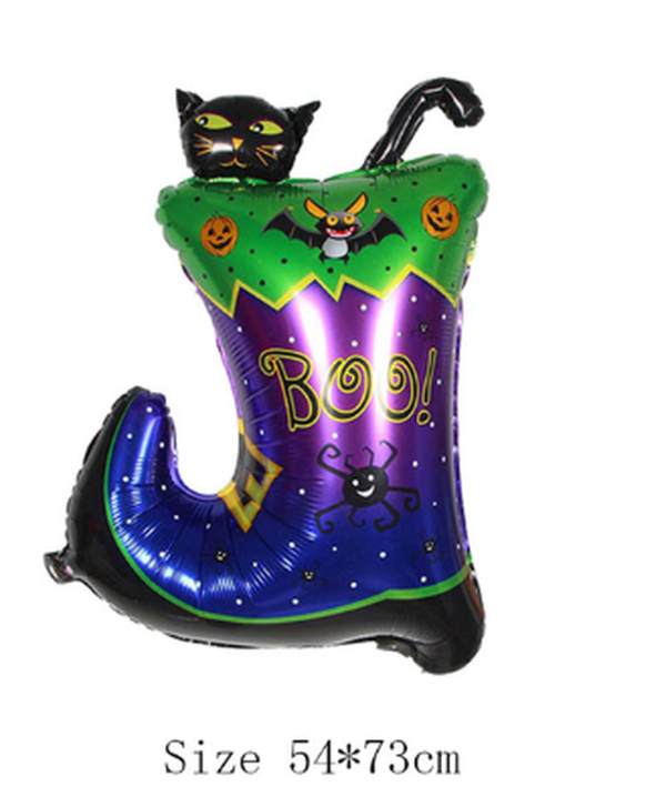 Halloween Çizmeli Kara Kedi Folyo Balon - Image 1