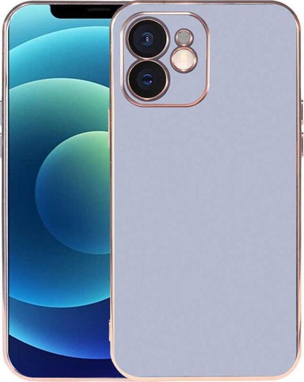 Coverzone Iphone 12 Ile Uyumlu Kılıf Kamera Korumalı Parlak Renk Tasarımlı Emollient Kılıf Mavi Açık - Image 1
