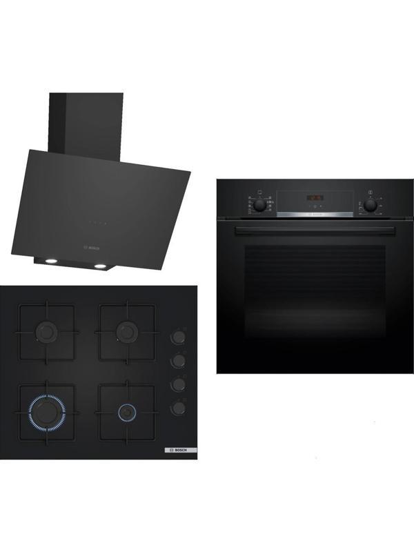 Bosch Siyah 3 Lü Ankastre Set 294 ( HBF534EB3T - POP6C6P30O - DWK64PJ60T ) - Image 1