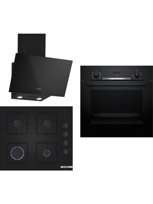 Bosch Siyah 3 Lü Ankastre Set( HBF514BB1T - POP6C6P30O - DWK63PJ60T ) - Image 1