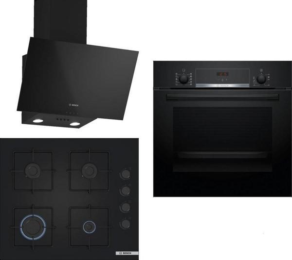 Bosch Siyah 3 Lü Ankastre Set( HBF514BB1T - POP6C6P30O - DWK63PJ60T ) - Image 1