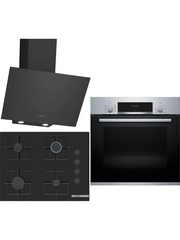 Bosch Siyah 3'lü Ankastre Set ( HBF534ES3T - POP7C6P30O - DWK64PJ60T ) - Image 1