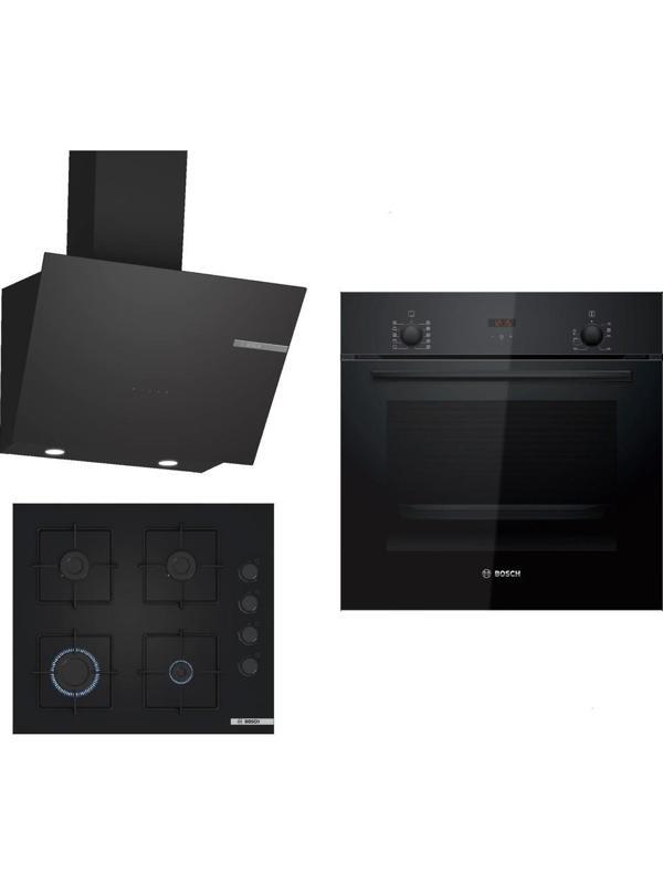 Bosch Siyah 3lü Ankastre Set ( HBF512BB1T - POP6C6P30O - DWK66PJ60T ) - Image 1