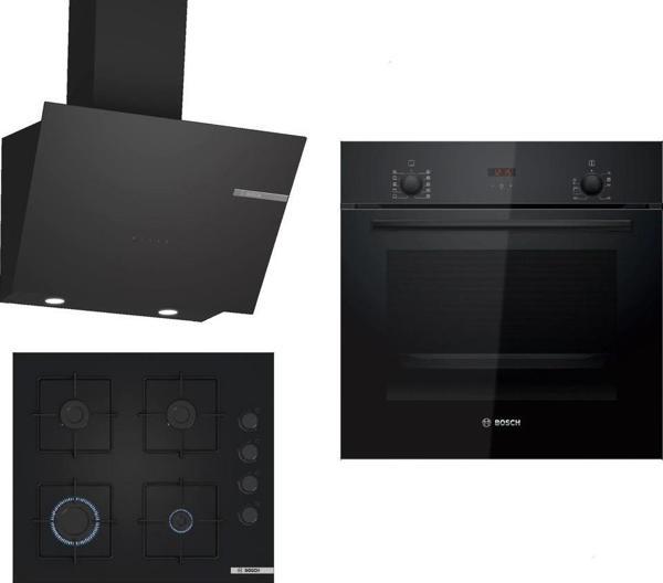 Bosch Siyah 3lü Ankastre Set ( HBF512BB1T - POP6C6P30O - DWK66PJ60T ) - Image 1