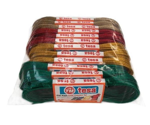 Temsan 12' li PVC Kaplama 10 Metre Çelik Çamaşır İpi - Image 1