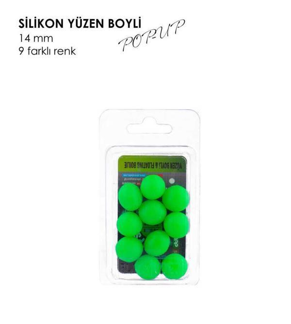 YÜZEN BOYLİ POP-UP UV YEŞİL 14MM 10P - Image 1