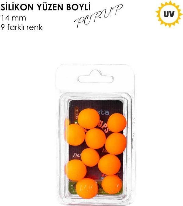 YÜZEN BOYLİ POP-UP UV TURUNCU 14MM 10P - Image 1
