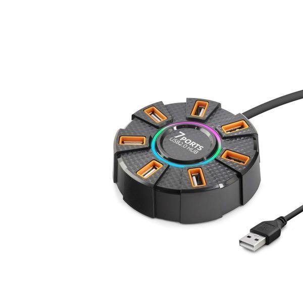 Usb Hub 7*Usb 1.2M Siyah HDX7035 - Image 1