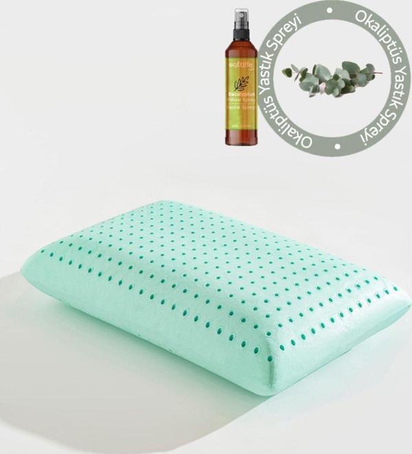 Softlife Aroma Terapi Okaliptüs Visco Yastık Ve Yastık Spreyi 60X40X15Cm - Image 1