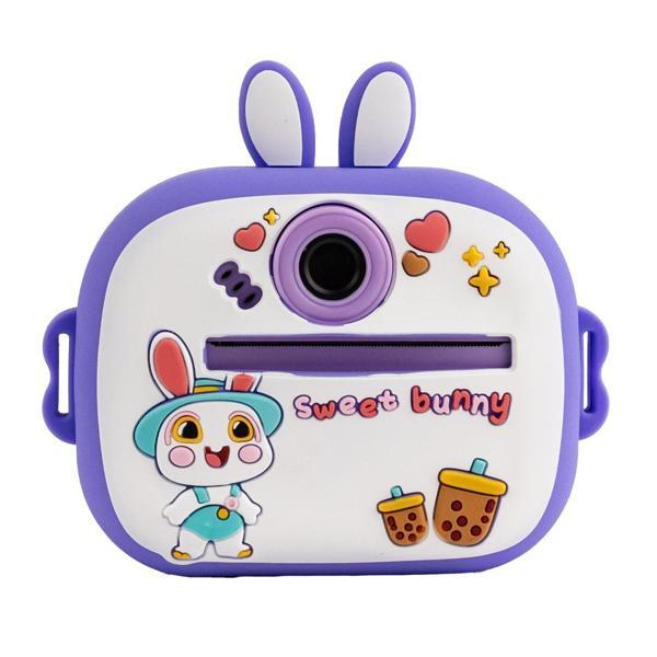 Q7 Taşınabilir Fotoğraf Yazıcı ve Kamera BUNNY MOR - Image 1