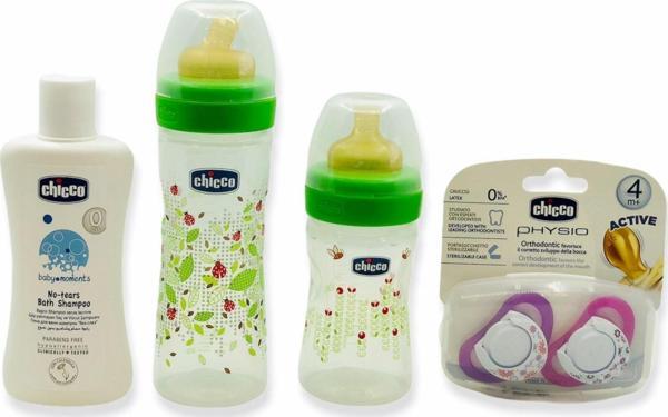Chicco 4'lü Fırsat Paket(Şampuan Biberonx2 Emzik) - Kız - Image 1