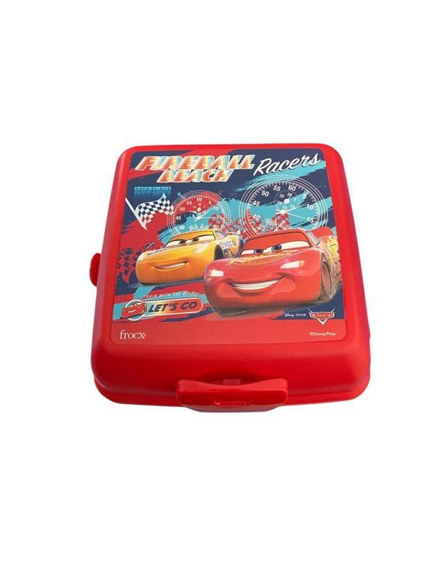 Beslenme Kutusu 4 Bölmeli Cars Kırmızı Renk Erkek Figürlü 1 Adet Yemek Saklama Kabı Beslenme Çantası - Image 1