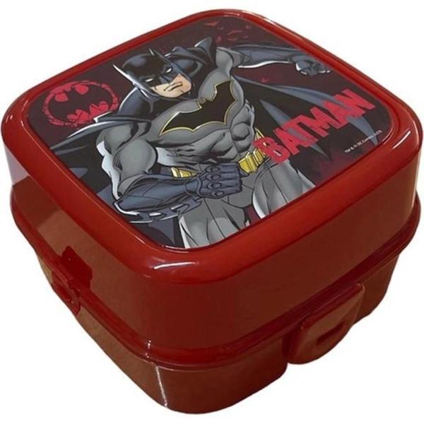 Beslenme Kutusu 4 Bölmeli Batman Kırmızı Renk Erkek Figürlü 1 Adet Yemek Saklama Kabı Beslenme Çantası - Image 1
