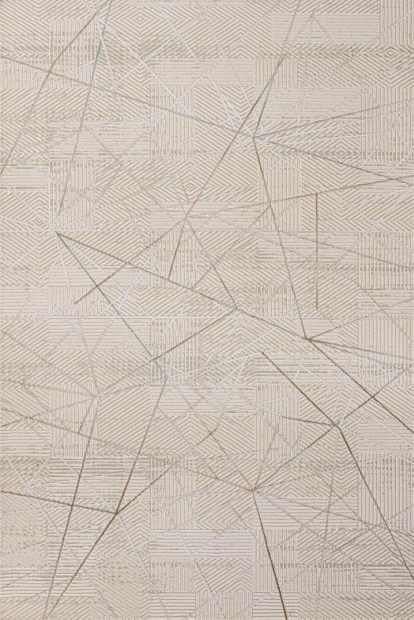 Bej Geometrik Etnik Modern Desenli Pamuk Makinada Yıkanabilir Hav Toz Vermez Leke Tutmayan Kaymaz Taban Dijital Makine Baskı Salon Yolluk Mutfak Halı - Image 1