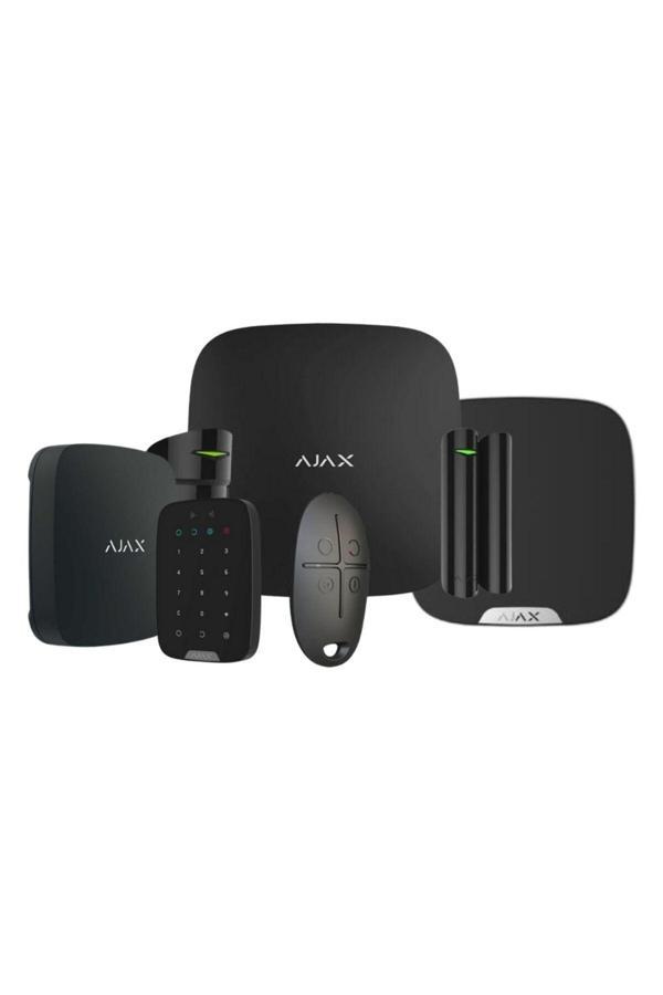 Ajax Hub Kit Kablosuz Alarm Seti Su Baskın Dedektörü Keypad Dış Siren Dahil Siyah - Image 1