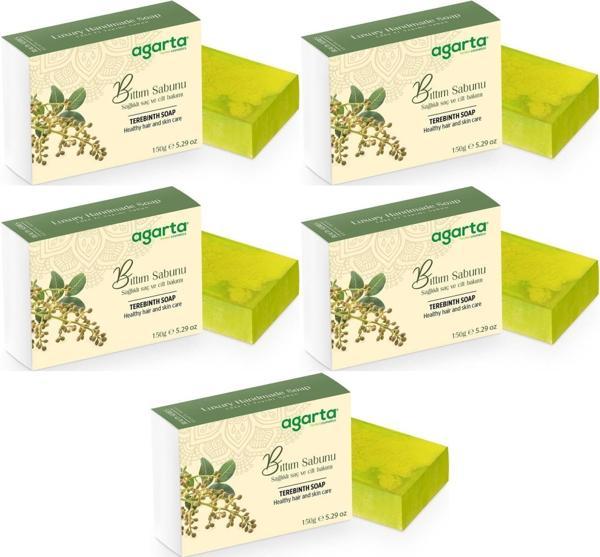 Agarta El Yapımı Doğal Sabun 150GR Bıttım (5 Li Set) - Image 1