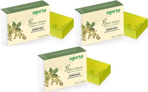 Agarta El Yapımı Doğal Sabun 150GR Bıttım (3 Lü Set) - Image 1