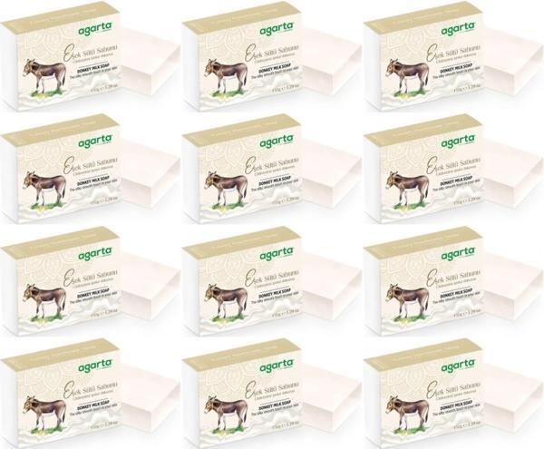 Agarta El Yapımı Doğal Sabun 150GR Eşek Sütü (12 Li Set) - Image 1