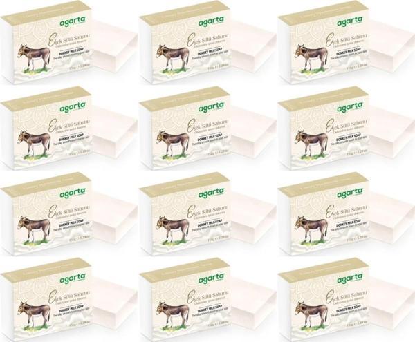 Agarta El Yapımı Doğal Sabun 150GR Eşek Sütü (12 Li Set) - Image 1