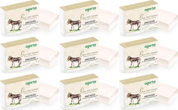Agarta El Yapımı Doğal Sabun 150GR Eşek Sütü (9 Lu Set) - Image 1