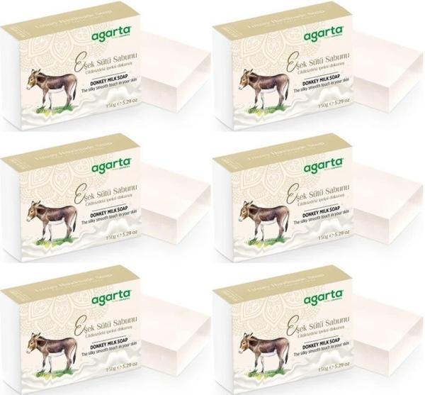 Agarta El Yapımı Doğal Sabun 150GR Eşek Sütü (6 Lı Set) - Image 1