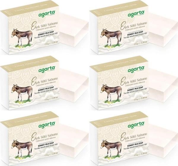 Agarta El Yapımı Doğal Sabun 150GR Eşek Sütü (6 Lı Set) - Image 1