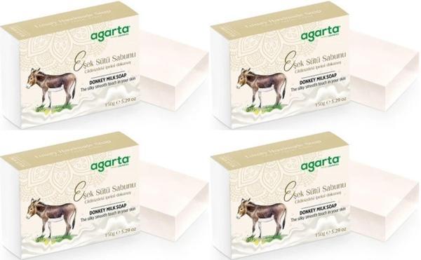 Agarta El Yapımı Doğal Sabun 150GR Eşek Sütü (4 Lü Set) - Image 1