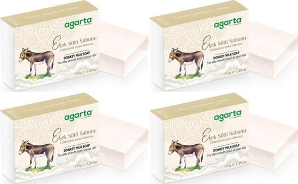 Agarta El Yapımı Doğal Sabun 150GR Eşek Sütü (4 Lü Set) - Image 1