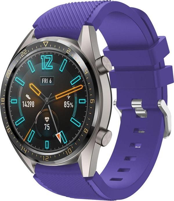 Coverzone Huawei Watch Gt3 Pro Ile Uyumlu 46 Mm Classic Frontier Kayış Kordon Mor - Image 1
