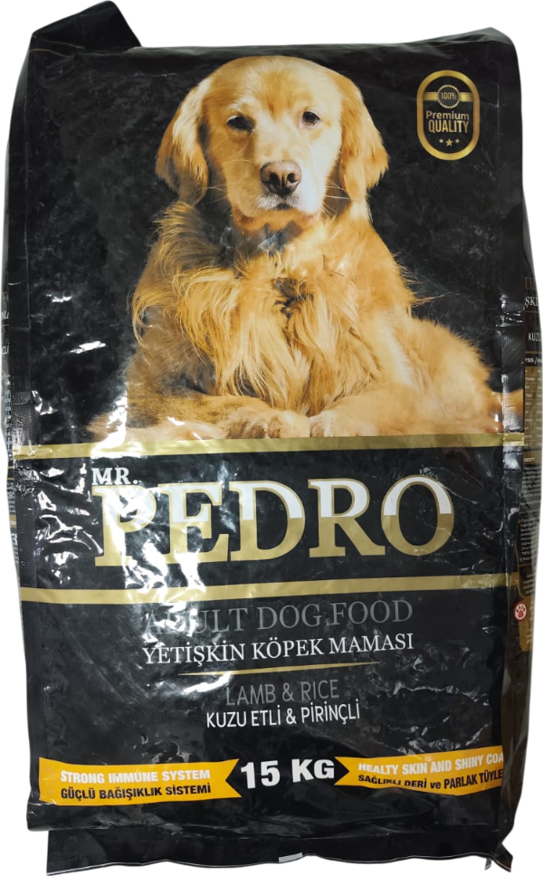 MR. PEDRO 15KG KUZU ETLİ PİRİNÇLİ YETİŞKİN KÖPEK MAMASI - Image 1
