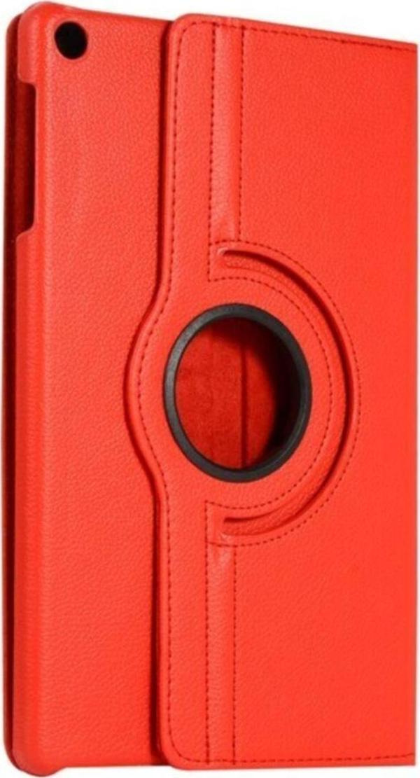 Coverzone Ipad Air A1474-a1475-a1476 Kılıf Deri 360 Derece Rotate Standlı Kırmızı - Image 1