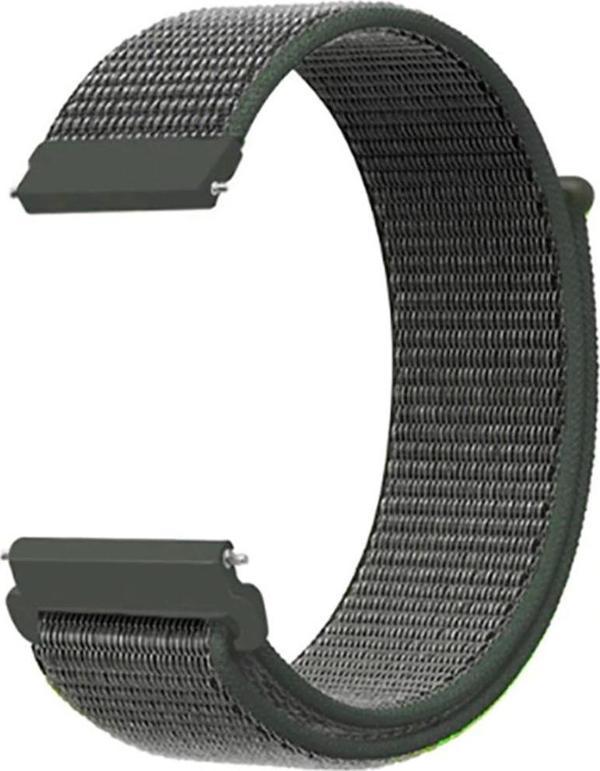 Coverzone Huawei Watch Gt3 Pro Ile Uyumlu 46 Mm Kayışı Kaliteli Hasır Örme Kordon Kayış Haki - Image 1