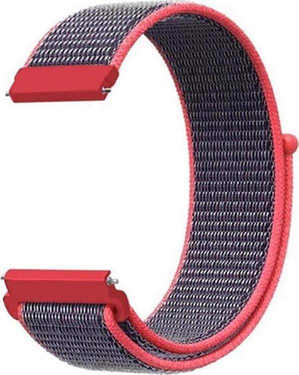 Coverzone Huawei Watch Gt3 Pro Ile Uyumlu 46 Mm Kayışı Kaliteli Hasır Örme Kordon Kayış Kırmızı-gri - Image 1