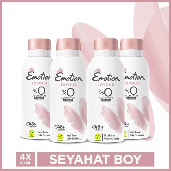Emotion Joyous Kadın Deodorant 4x90 Ml Seyahat Boy - Image 1