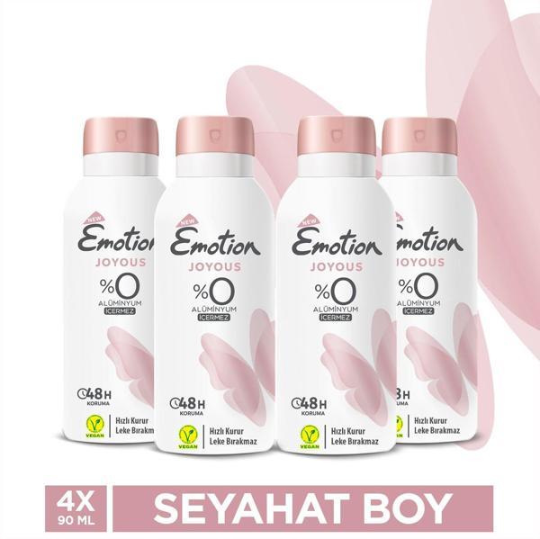 Emotion Joyous Kadın Deodorant 4x90 Ml Seyahat Boy - Image 1