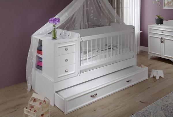 Baby Darling Lisa Büyüyen Beyaz Beşik - Image 1