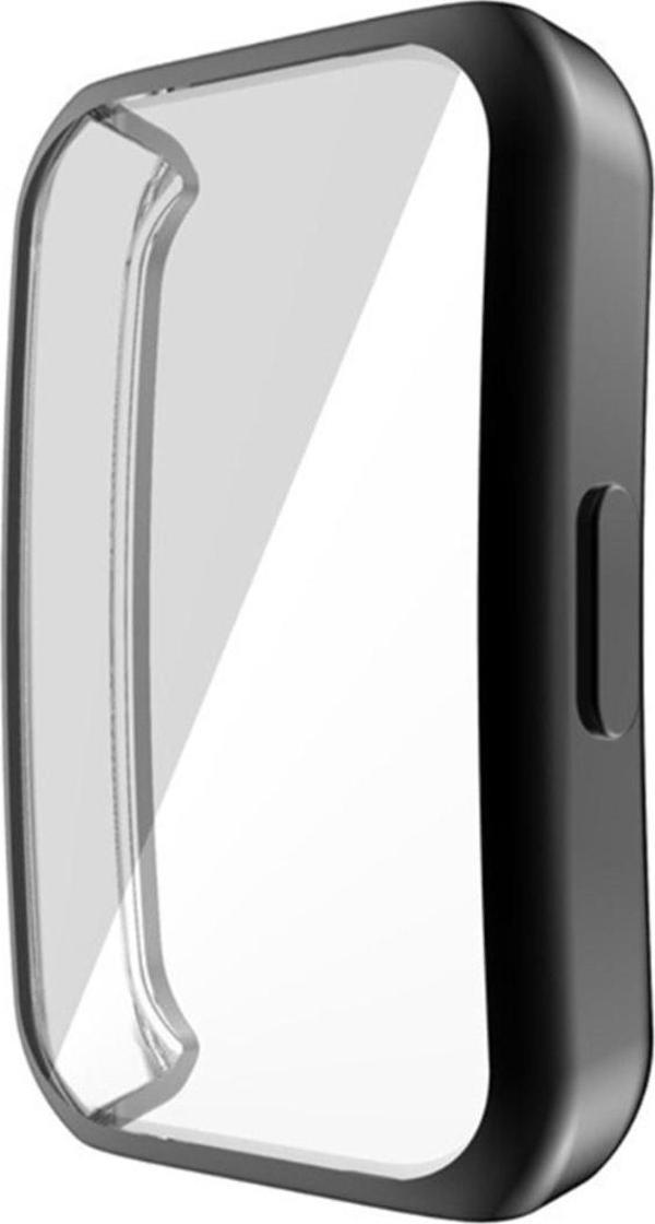 Coverzone Huawei Watch Honor Band 7 ile uyumlu Şeffaf Tam Kapatan Çerceve PC Kasa Koruma Gard Çerçeve Siyah - Image 1