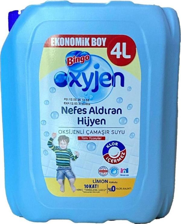 Bingo Oksijenli Çamaşır Suyu Limon Kokulu 4 L - Image 1