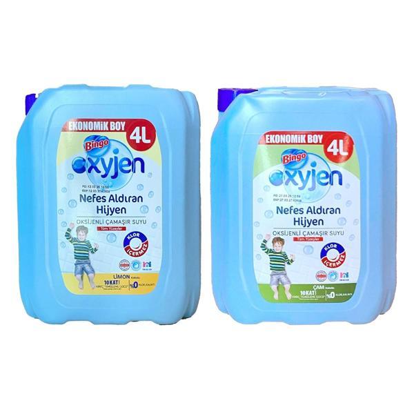 Bingo Oksijenli Çamaşır Suyu 4 lt Çam ve Limon 2 li - Image 1