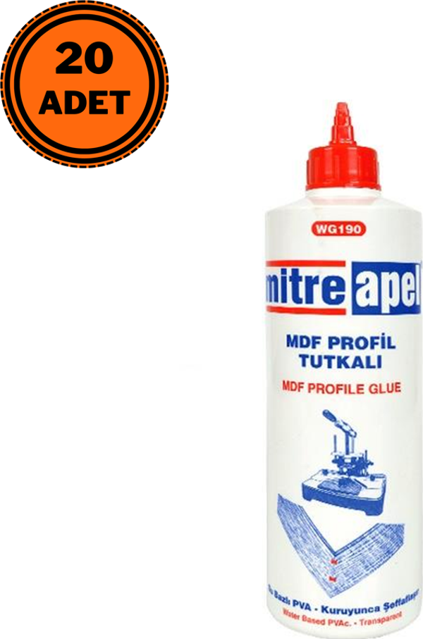 20 Adet Apel Mdf Profil Tutkalı 600 ml Şeffaf  - Image 1