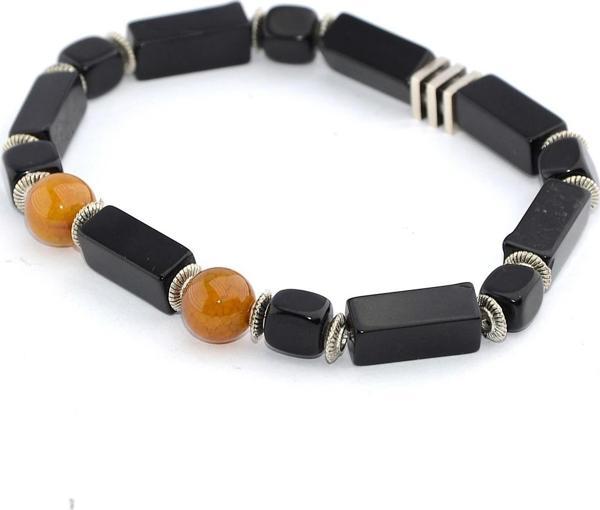 2'li Hematit ve Kesme Oltu Taşı Bileklik - Image 1