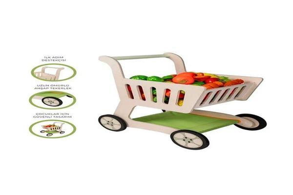 Toysilla Ahşap Oyuncak Alışveriş Arabası - T6015 - Image 1