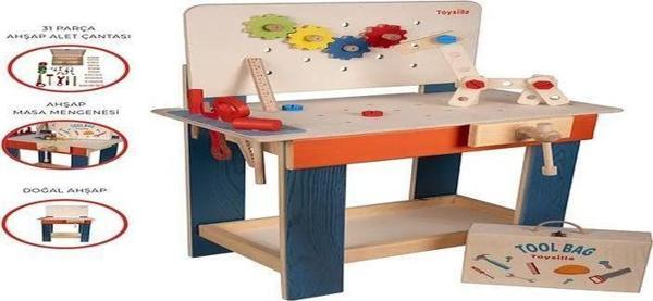 Toysilla Ahşap Tamir Tezgahı Oyuncak, Tamir Oyuncak T6007 - Image 1