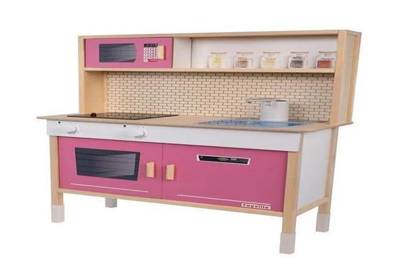 Toysilla Sulu ( Su Akan) Ve Işıklı Ahşap Çocuk Mutfak Seti 1032 - Image 1
