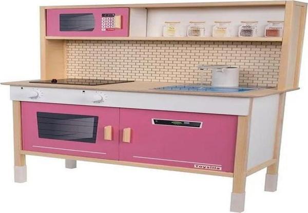 Toysilla Sulu ( Su Akan) Ve Işıklı Ahşap Çocuk Mutfak Seti 1032 - Image 1