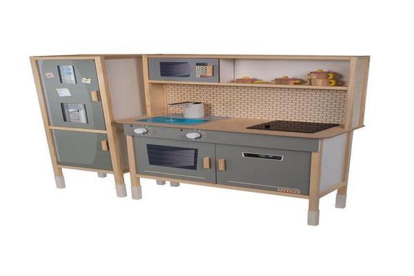 Toysilla T1038 Ahşap Mutfak Buzdolaplı Sulu Mutfak - Yeşil - Image 1
