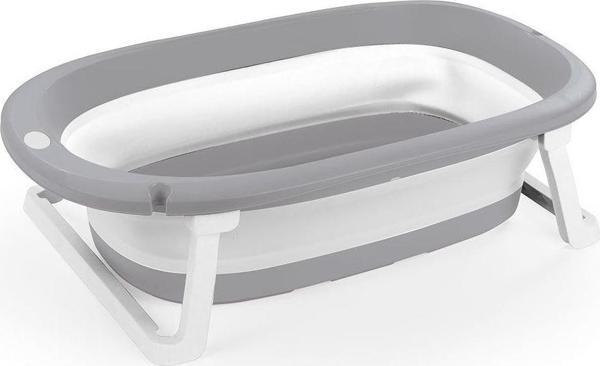 Küçük Katlanabilir Küvet Gri 7256 Portatif Ergonomik Kompakt Hafif Dayanıklı Pratik Banyo Yardımcısı - Image 1